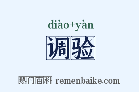 调验是什么意思的图片